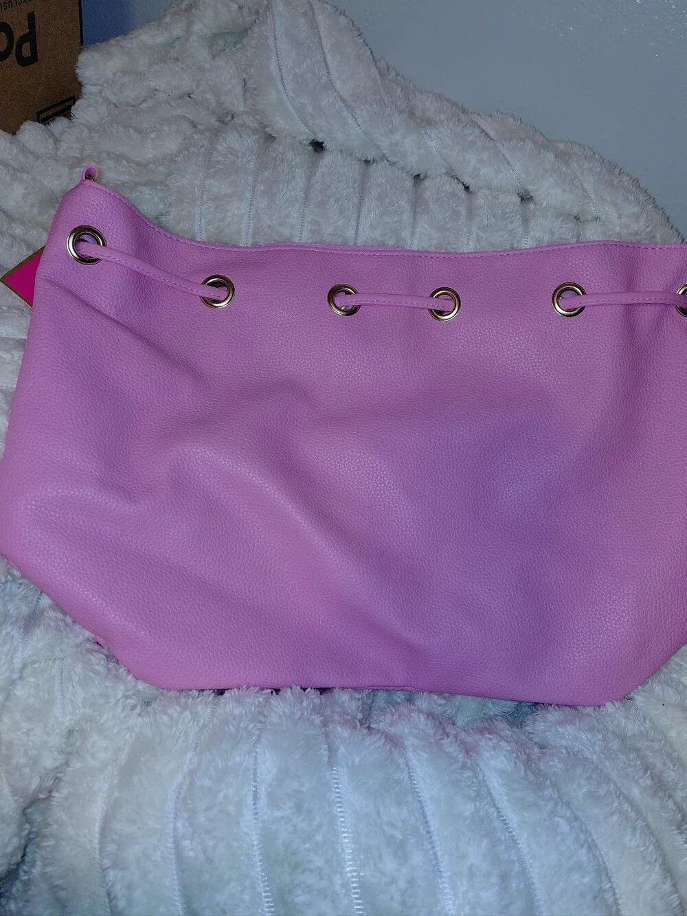 Bubblegum Pink Juicy Couture Bucket Jawstring Tote Bag